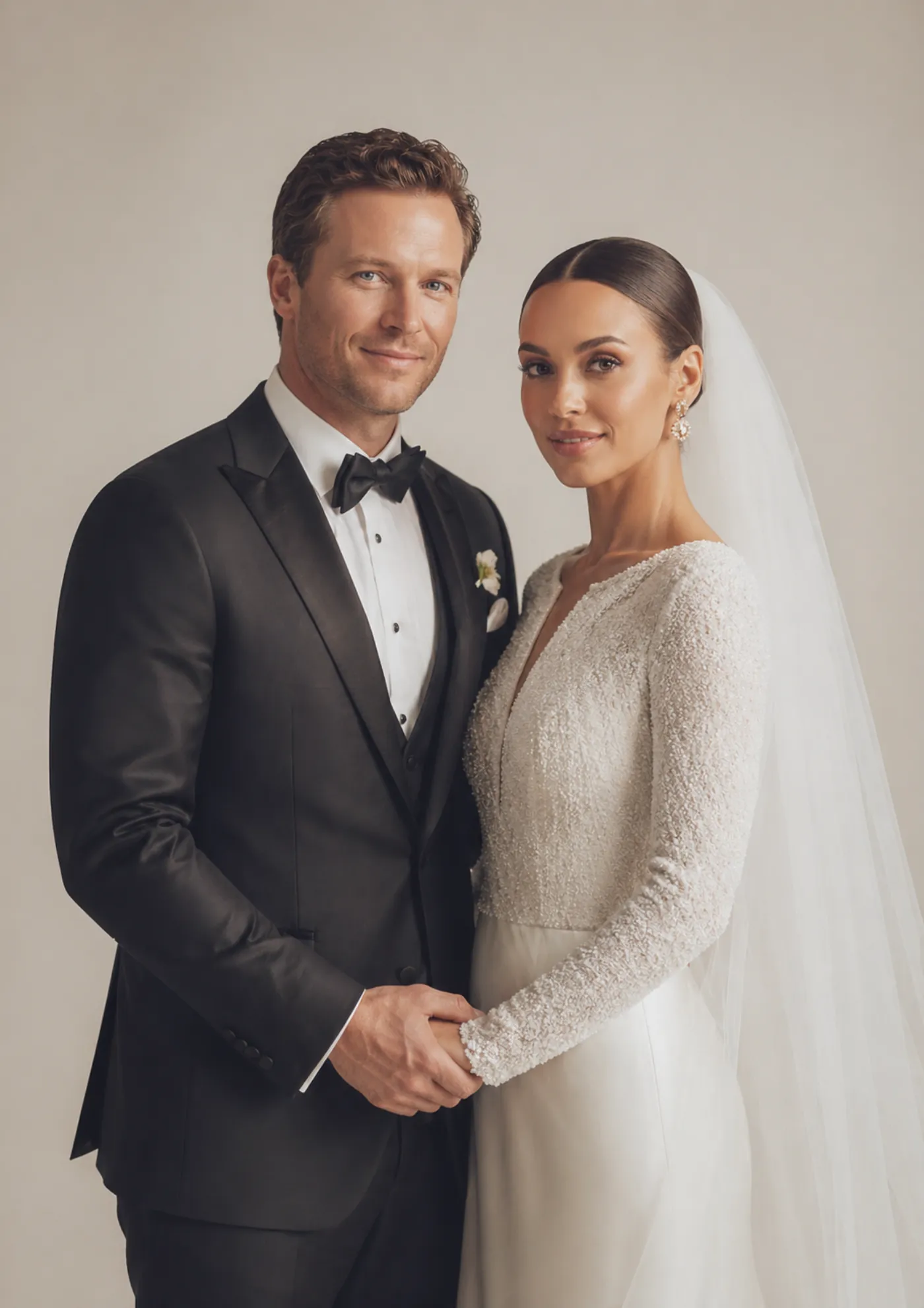 Editorial wedding portrait
